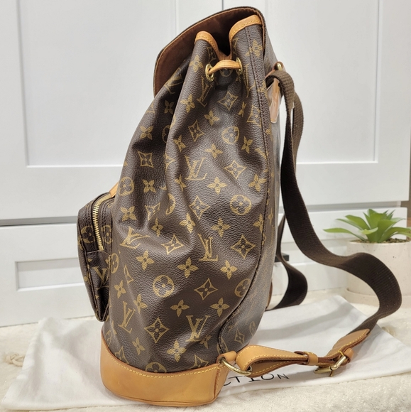 💕DISCONTINUED Very Rare Backpack LOUIS VUITTON Montsouris GM Monogram - Picture 9 of 16